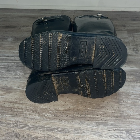 Hunter Boots Tall Navy Blue Women’s Size 8 Rain Boots - FLAWED Cracking - Picture 8 of 8